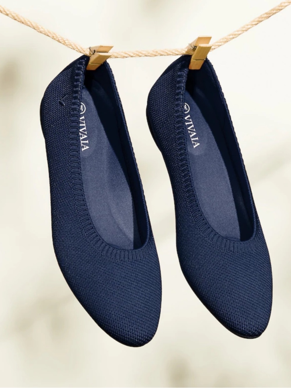Vivaia Tamia 2.0  Navy Knit Ballet Flats Women’s Size 37 Slip On